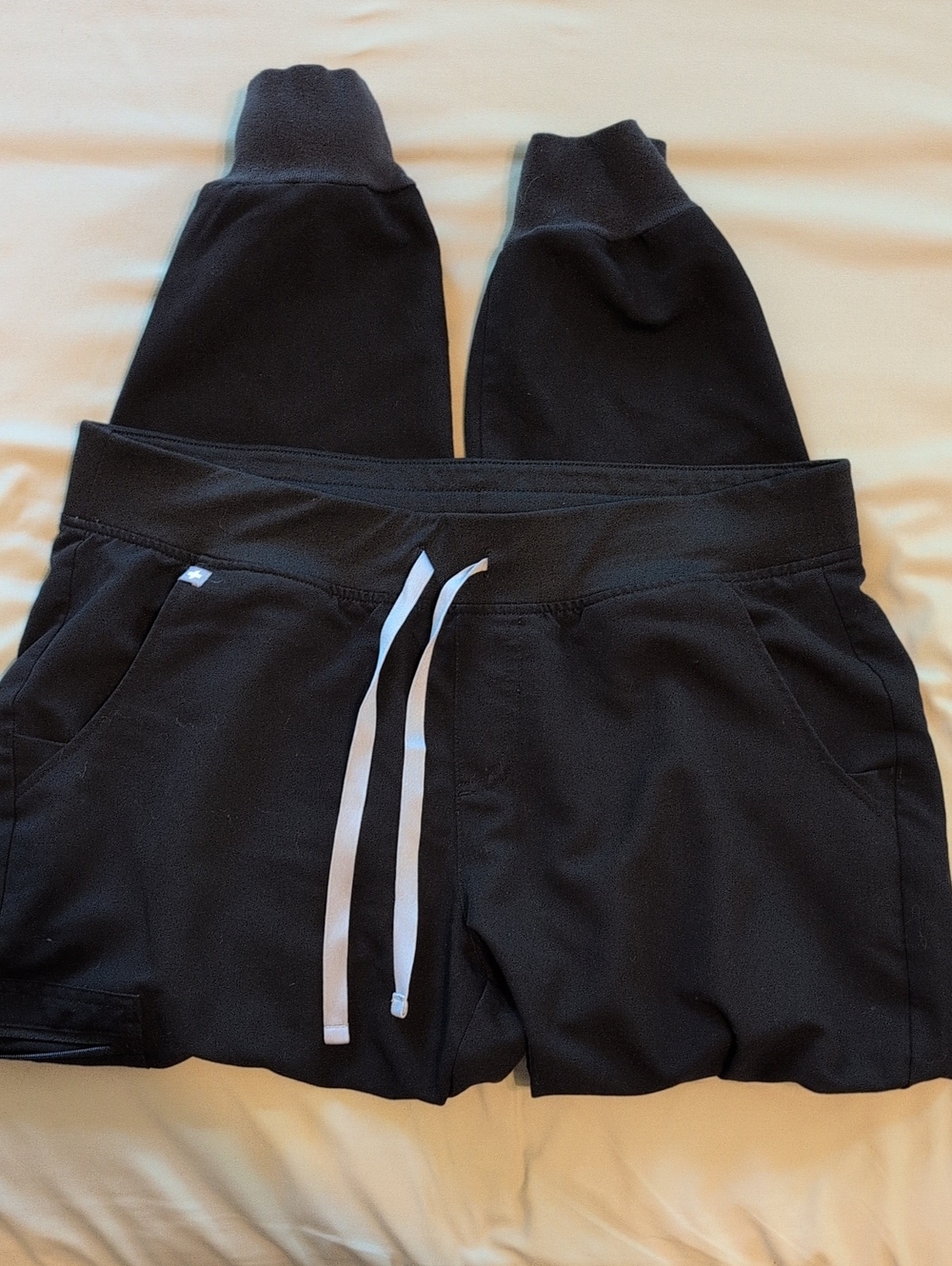 Women’s Black Drawstring Joggers with Elastic Cuffs